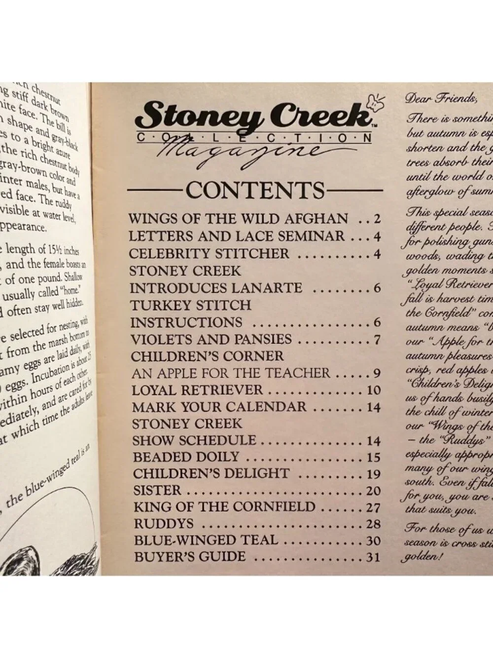 Stoney Creek Cross-Stitch Collection Magazine Sept/Oct 1991 Vol 3 Number 5